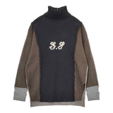 gasa 刺繍 ロゴ ウールアンゴラ セーター ニット ブラック ブラウン グレージュ レディース ガサ【中古】5-1002T∞