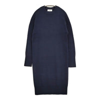 Mila Owen ウールブレンドクルードロップニットワンピース 羊毛 サイズ0 ワンピース 22AW ネイビー レディース ミラオーウェン【中古】5-1008T♪