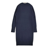 Mila Owen ウールブレンドクルードロップニットワンピース 羊毛 サイズ0 ワンピース 22AW ネイビー レディース ミラオーウェン【中古】5-1008T♪