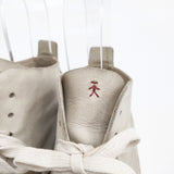 HENRY BEGUELIN ハイカットレザースニーカー オミノ刺繍 革 スニーカー ベージュ レディース エンリーベグリン【中古】5-1203G◎