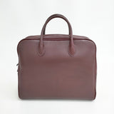 ARTS&SCIENCE Short handle bowling bag M レザーハンドバッグ 革 ボストン ボストンバッグ ボルドー レディース アーツ&サイエンス【中古】5-0409G◎