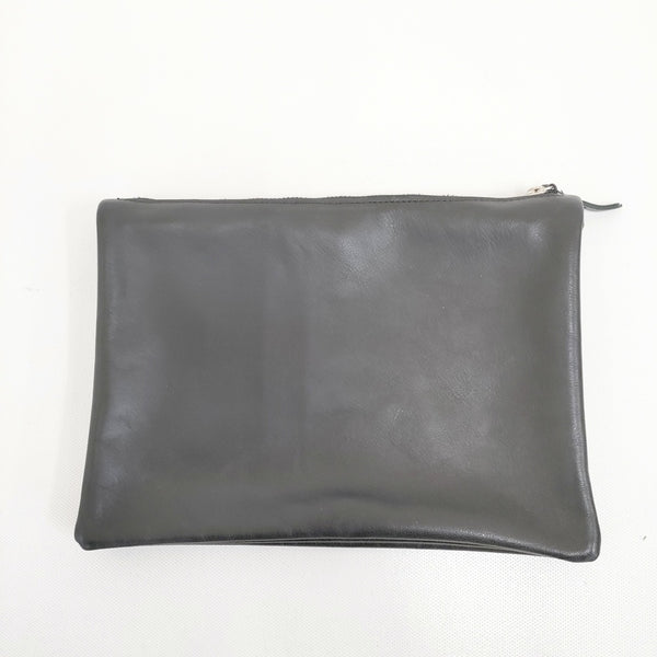 ARTS&SCIENCE 2 pocket pouch レザーポーチ 革 ポーチ ブラック レディース アーツ&サイエンス【中古】5-0502G◎