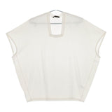 mizuiro-ind スクエアネック ノースリーブ Ｔシャツ カットソー オフホワイト レディース ミズイロインド【中古】5-0612S∞