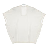 mizuiro-ind スクエアネック ノースリーブ Ｔシャツ カットソー オフホワイト レディース ミズイロインド【中古】5-0612S∞