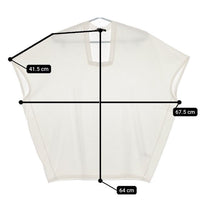 mizuiro-ind スクエアネック ノースリーブ Ｔシャツ カットソー オフホワイト レディース ミズイロインド【中古】5-0612S∞