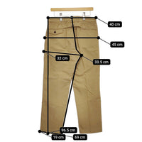 Ordinary fits コットン サイズ30 センタープレス パンツ ベージュ レディース オーディナリーフィッツ【中古】5-0412G△