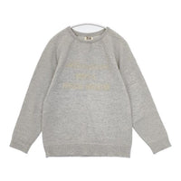 WILLIAM LOCKIE ラムウール ロゴ スコットランド製 セーター ニット グレー レディース ウィリアムロッキー【中古】5-1009T∞