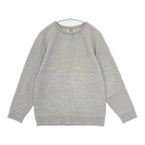 WILLIAM LOCKIE ラムウール ロゴ スコットランド製 セーター ニット グレー レディース ウィリアムロッキー【中古】5-1009T∞