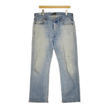 chimala DENIM VINTAGE STRAIGHT CUT ユーズド加工 サイズ30 定価51700円 デニムパンツ 22AW ライトブルー レディース チマラ【中古】5-0328G♪