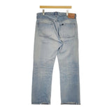 chimala DENIM VINTAGE STRAIGHT CUT ユーズド加工 サイズ30 定価51700円 デニムパンツ 22AW ライトブルー レディース チマラ【中古】5-0328G♪