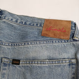 chimala DENIM VINTAGE STRAIGHT CUT ユーズド加工 サイズ30 定価51700円 デニムパンツ 22AW ライトブルー レディース チマラ【中古】5-0328G♪