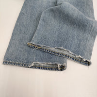 chimala DENIM VINTAGE STRAIGHT CUT ユーズド加工 サイズ30 定価51700円 デニムパンツ 22AW ライトブルー レディース チマラ【中古】5-0328G♪