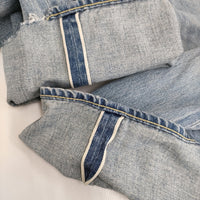 chimala DENIM VINTAGE STRAIGHT CUT ユーズド加工 サイズ30 定価51700円 デニムパンツ 22AW ライトブルー レディース チマラ【中古】5-0328G♪