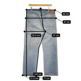 chimala DENIM VINTAGE STRAIGHT CUT ユーズド加工 サイズ30 定価51700円 デニムパンツ 22AW ライトブルー レディース チマラ【中古】5-0328G♪