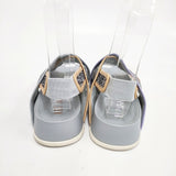 CAMPER クロスベルト サイズ38 サンダル グレー ホワイト レディース カンペール【中古】5-0714S◎