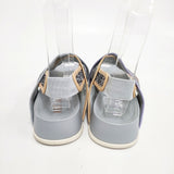 CAMPER クロスベルト サイズ38 サンダル グレー ホワイト レディース カンペール【中古】5-0714S◎