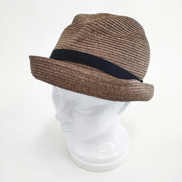 mature ha BOXED HAT 7cm brim ボックスハット 帽子 ハット ブラウン レディース マチュアーハ【中古】5-0714M◎
