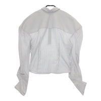 JACQUEMUS デザインプルオーバーシャツ サイドファスナー  ストライプ コットン 長袖シャツ ホワイト ブルー レディース ジャックムス【中古】5-0412M△