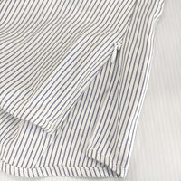 JACQUEMUS デザインプルオーバーシャツ サイドファスナー  ストライプ コットン 長袖シャツ ホワイト ブルー レディース ジャックムス【中古】5-0412M△