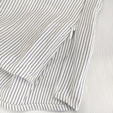 JACQUEMUS デザインプルオーバーシャツ サイドファスナー  ストライプ コットン 長袖シャツ ホワイト ブルー レディース ジャックムス【中古】5-0412M△