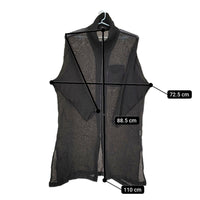 Y's LENO CLOTH STAND COLLAR DRESS 定価94600円 YH-D27-329 サイズ1 ワンピース ブラック レディース ワイズ/Yohji【中古】5-0328M♪