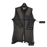 Y's LENO CLOTH STAND COLLAR DRESS 定価94600円 YH-D27-329 サイズ1 ワンピース ブラック レディース ワイズ/Yohji【中古】5-0328M♪