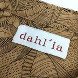dahl’ia 総柄 dop-229pp コットン ワンピース ライトブラウン ブラック レディース ダリア【中古】5-0412M△