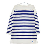 ORCIVAL バスクシャツ サイズ7 ビッグシルエット ボーダー 長袖Ｔシャツ カットソー ロンＴ ホワイト ブルー レディース オーシバル/オーチバル【中古】5-0601M∞