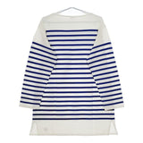 ORCIVAL バスクシャツ サイズ7 ビッグシルエット ボーダー 長袖Ｔシャツ カットソー ロンＴ ホワイト ブルー レディース オーシバル/オーチバル【中古】5-0601M∞
