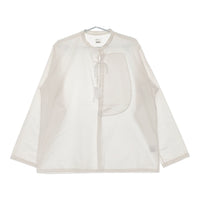 holk メディカルシャツ medical shirt  リボン コットン 長袖シャツ ホワイト レディース ホーク【中古】5-0412M△