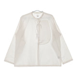 holk メディカルシャツ medical shirt  リボン コットン 長袖シャツ ホワイト レディース ホーク【中古】5-0412M△