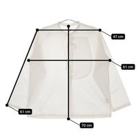 holk メディカルシャツ medical shirt  リボン コットン 長袖シャツ ホワイト レディース ホーク【中古】5-0412M△