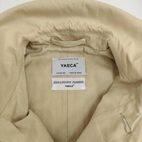 YAECA ステンカラーコート ロング Soutien Collar Coat 175202 サイズM ステンカラーコート ベージュ レディース ヤエカ【中古】5-1008T♪