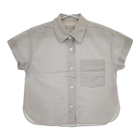 MARGARET HOWELL 578-3152005 COTTON POPLIN コットン 半袖シャツ 23SS グレー レディース マーガレットハウエル【中古】5-0612S∞