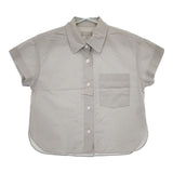 MARGARET HOWELL 578-3152005 COTTON POPLIN コットン 半袖シャツ 23SS グレー レディース マーガレットハウエル【中古】5-0612S∞