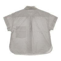 MARGARET HOWELL 578-3152005 COTTON POPLIN コットン 半袖シャツ 23SS グレー レディース マーガレットハウエル【中古】5-0612S∞
