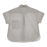 MARGARET HOWELL 578-3152005 COTTON POPLIN コットン 半袖シャツ 23SS グレー レディース マーガレットハウエル【中古】5-0612S∞