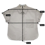 MARGARET HOWELL 578-3152005 COTTON POPLIN コットン 半袖シャツ 23SS グレー レディース マーガレットハウエル【中古】5-0612S∞