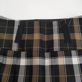 MARGARET HOWELL 578-3232007 TARTAN WOOL BLEND 定価74300円 プリーツ スカート 23AW 黒 茶 レディース マーガレットハウエル【中古】5-0228T♪