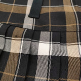 MARGARET HOWELL 578-3232007 TARTAN WOOL BLEND 定価74300円 プリーツ スカート 23AW 黒 茶 レディース マーガレットハウエル【中古】5-0228T♪