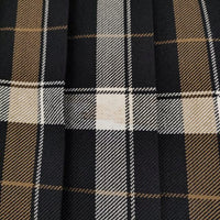 MARGARET HOWELL 578-3232007 TARTAN WOOL BLEND 定価74300円 プリーツ スカート 23AW 黒 茶 レディース マーガレットハウエル【中古】5-0228T♪