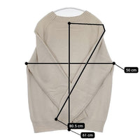 MARGARET HOWELL 579-8260030 ウールコットン PLAIN WOOL COTTON セーター ニット ベージュ メンズ マーガレットハウエル【中古】5-1005T∞