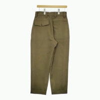 MHL. 595-4243502 LIGHT COTTON WOOL DRILL サイズ2 定価34100円 コットンウールパンツ 24AW カーキ レディース エムエイチエル【中古】5-0228T♪