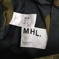 MHL. 595-4243502 LIGHT COTTON WOOL DRILL サイズ2 定価34100円 コットンウールパンツ 24AW カーキ レディース エムエイチエル【中古】5-0228T♪