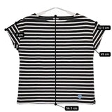ORCIVAL ボーダー フランス製 フレンチスリーブ 半袖Ｔシャツ カットソー ホワイト ブラック レディース オーシバル/オーチバル【中古】5-0612S∞