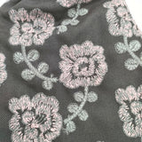 mina perhonen za9142 yula drop bag ドロップバッグ 刺繍 ハンドバッグ チャコールグレー ピンク レディース ミナペルホネン【中古】5-0409G◎