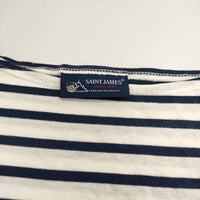 SAINT JAMES ボーダー T0 半袖Ｔシャツ カットソー ホワイト ブルー レディース セントジェームス【中古】5-0601M∞