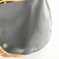 ebagos DearMs. ブライダルレザー 牛革 紅籐 カゴバッグ かごバッグ ベージュ ブラック レディース エバゴス【中古】5-0409G◎