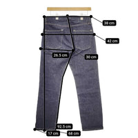 ARTS&SCIENCE 053-U348-045 テーパード 赤耳 リジット ジーンズ デニムパンツ ネイビー メンズ アーツ&サイエンス【中古】5-0417G∞