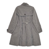 KAPITAL チェック コットン サイズS コート ネイビー ホワイト レディース キャピタル【中古】5-0412M△